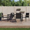 vidaXL 5 Piece Patio Dining Set Black Textilene and Steel - 2 of 4