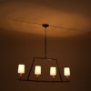Rennnsan Merivae 47" W 4 - Light Liner Linen Mid-Century Modern Dimmable Distressed Kitchen Island Pendant in Gold - 2 of 4