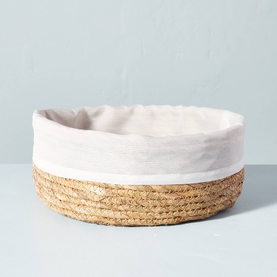 Natural Woven Round Serve Basket with Lining - Hearth & Hand™ with Magnolia