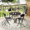 TIRAMISUBEST 4-Pack Folding Stools with Backrest & Cushion ¨C Portable, Lightweight for Indoor Outdoor, Kitchen, Camping, Cafe - 2 of 4