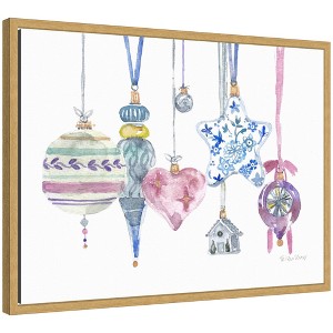 Kate & Laurel All Things Decor Sylvie Framed Canvas Vintage Hanging Ornaments by Patricia Shaw - 1 of 4