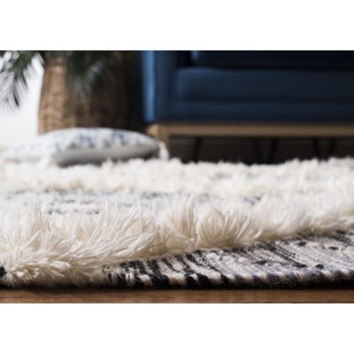 Charcoal and Ivory Hand-Knotted Wool 8' x 10' Area Rug