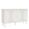 Resenkos Sideboard Buffet, Kitchen Storage Cabinet,59.4" Sideboard Buffet, White Credenza Storage Cabinet with Doors,White - 4 of 4