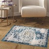 Acekool Area Rug Plush Non-Shedding Low Pile Stain Resistant Non Slip Vintage Medallion Accent Carpet for Living Room Bedroom - 3 of 4