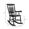 Porch Rocker Chair, 350 lbs. Wooden Outdoor Rocking Chair with High Back for Garden, Patio, Balcony - 3 of 4