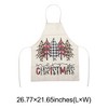 Unique Bargains Christmas Aprons Linen Black Red Brown Beige White 21.65"x26.77" 1 Pcs - 3 of 4