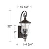 Franklin Iron Works Carriage Vintage Outdoor Wall Light Fixture Bronze LED 22" Clear Seedy Glass for Post Exterior Barn Deck House Porch Yard Patio - 4 of 4