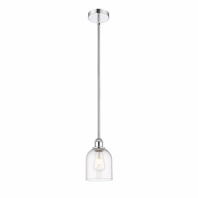 Bella - 1 Light Stem Hung Mini Pendant In Industrial Style-9 Inches Tall and 5.5 Inches Wide
