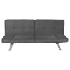 Contempo Microsuede Upholstered Convertible Futon Charcoal - Dorel Home ...