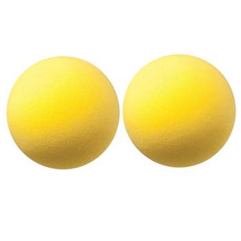 Champion Sports Uncoated Regular Density Foam Ball, 8.5", Yellow, Pack of 2