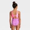 Girls' Cheetalicious Swimwear Set - Cat & Jack™ Pink - 2 of 4