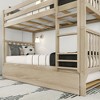 Max & Lily Solid Wood Scandinavian Twin over Twin Bunk Bed For Kids with Storage Trundle - 4 of 4