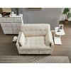 TiramisuBest 55" Velvet Foldable Sofa Bed with Adjustable Backrest and USB Port, 2-Seat Convertible Sleeper Couch with Pillows, Gray - 2 of 4