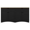 CLIHOME Farmhouse TV Stand with 2 Drawers for TVs Up to 70", Versatile Wood Grain Sideboard, Mid-Century Buffet Cabinet - 3 of 4