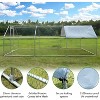Large Metal Chicken Coop, Galvanized Wire Poultry Pen Cage with Waterproof & Anti-UV Cover, for Chickens Ducks in Yard - 2 of 4