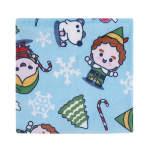 NoJo Warner Bros. Elf Light Blue, Green, and White Super Soft Holiday Baby Blanket - 1 of 4
