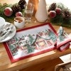 Storybook Christmas Village Holiday Napkin Set of 4 - 17" x 17" - Multicolor - Elrene Home Fashions - 2 of 4