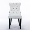 Okak Modern Dining Chairs Set of 2, Comfy Faux Leather Chairs with High-end Tufted, Kitchen Chairs with Solid Wood Legs Nailhead Trim - 4 of 4