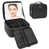 Generic Travel Makeup Bag With LED Mirror, Cosmetic Train Case, Portable Makeup Artist Organizer Bag - 2 of 4