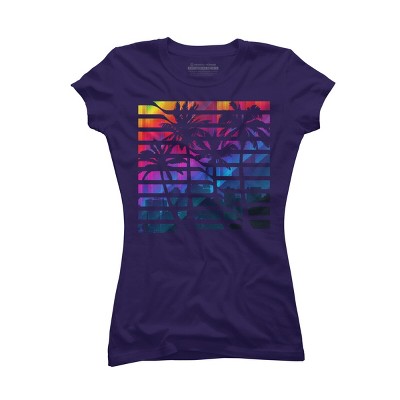 Junior's Design By Humans City Summer By clingcling T-Shirt