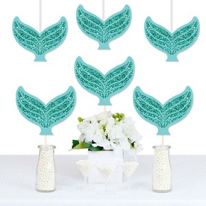 Big Dot of Happiness Let's Be Mermaids - Tail Decorations DIY Baby Shower or Birthday Party Essentials - Set of 20 - 1 of 4