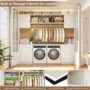 Aheaplus Wall Cabinet with Hanging Rods, Bathroom Cabinet with Door & Shelf Tower, Laundry Cabinet with Shelves - 4 of 4