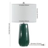 Yani Table Lamp - 24.5 Inch Height - TBL4361 - Dark Green - Safavieh - 3 of 3