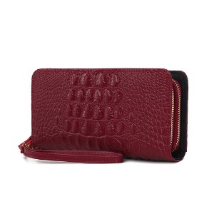 MKF Collection Eve Genuine Leather Crocodile-embossed Women’s Wristlet Wallet by Mia K - 1 of 4