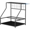 ORRD Heavy-Duty 3-Tier Garden Tool Organizer with Hooks, Black Rust-Resistant Metal Storage Rack for Garage & Shed - 3 of 4