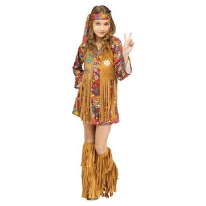 Halloween Girls Peace and Love Hippie Costume - S(4-6), Girl