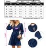 Womens Spring Dress Sexy Wrap V-Neck Ruffle Mini Dress Swing Tie Waist Flowy Cocktail Dresses - 2 of 4