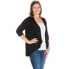 Plus Elbow Length Sleeve Open Cardigan - 24seven Comfort Apparel™ - 2 of 4
