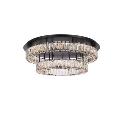 Elegant Lighting Monroe 2 - Light Flush Mount in  Black