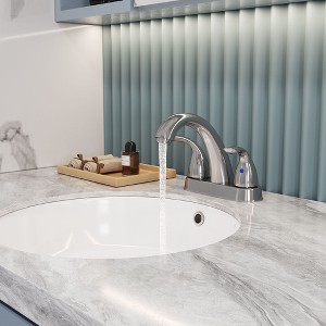 PAGED Bathroom Faucet 2-Handle Bathroom Sink Faucet with Zinc Alloy Handle and Ceramic Cartridge - 1 of 4