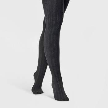 Women's Flat Knit Fleece Lined Tights - A New Day™ : Target