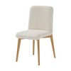 HomeRoots Set of Two Off White And Natural Boucle Upholstered Dining Side Chairs - 4 of 4