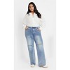 Women's Plus Size Classic Crop Shirt - ivory | CITY CHIC - 3 of 4