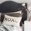 Hugs and Kisses Pillow - Gold/Cream - 12"X18" - Safavieh - 2 of 2
