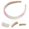 Unique Bargains Women's Classic Elegant PU Headband Yellow Pink 1 Pc - 2 of 4