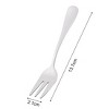 Unique Bargains Home Restaurant Utensil Stainless Steel Fruit Dessert Fork 5.4" Long 5 Pcs Silver Tone - 3 of 3