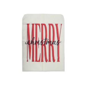 Unique Bargains Dining Chair Slipcovers Faux Linen Beige Red 22.44" x 18.11" 1Pcs - 1 of 4