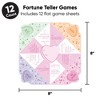 Big Dot of Happiness Valentine Hearts Fortune Teller Cootie Catcher Game, Pastel Classroom Exchange Party Favor Jokes for Kids Fortune Tellers - 12 ct - 4 of 4