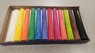 Vintage Duro Pastel Chalk Box of 12 Chicago W/Original Paper Insert Multi  Colors