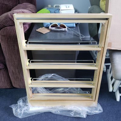 Rev-A-Shelf Clearance Sale, 3 Inch Width Kitchen Base Cabinet Filler  Pull-Out Organizer with Stainless Steel Panel, Natural, Min. Cabinet  Opening: 3-1/8 W x 23…