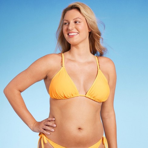 Women's Knot-front Bandeau Bikini Top - Wild Fable™ Yellow : Target