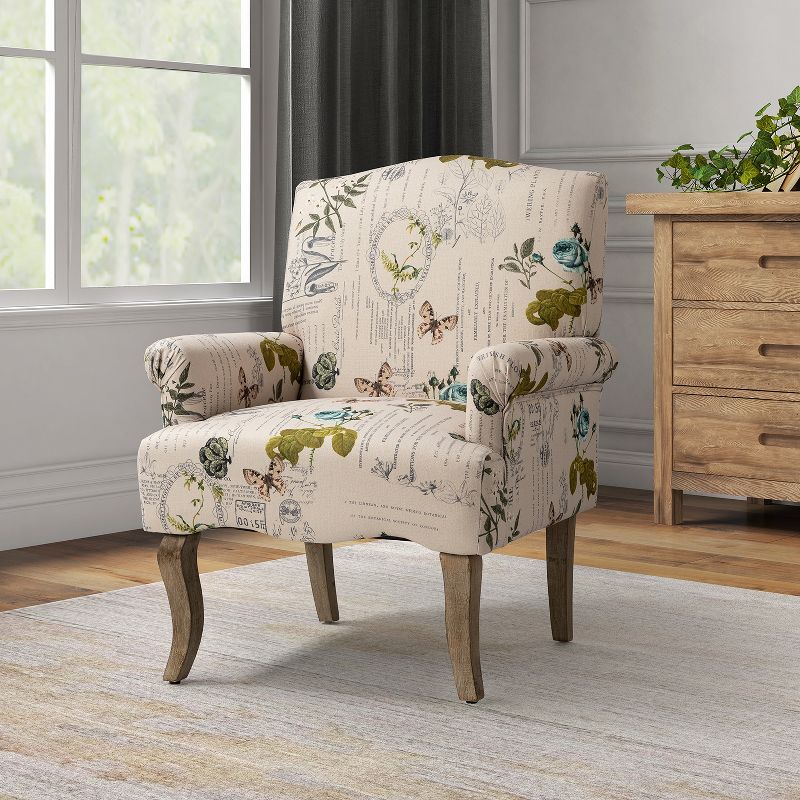 Austin Armchair with Recessed Arms Wooden Upholstered Armchair | ARTFUL LIVING DESIGN, 1 of 11