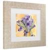 Trademark Fine Art Sheila Golden Vase Of Irises Matted Framed Art - 3 of 4
