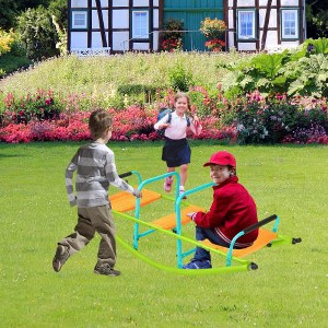 YUHAO Children Seesaw Plastic Seat Playground Equipment , Outdoor Toys，Age 2-6 , Blue and Green - 1 of 4