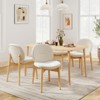 Tangkula 4PCS Wooden Dining Chairs Soft Boucle Upholstered Kitchen Chairs w/ Curved Seat - 2 of 4