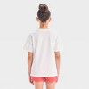 Girls' Short Sleeve Oversized 'USA' 4th of July Graphic T-Shirt - Cat & Jack™ Cream - 3 of 4